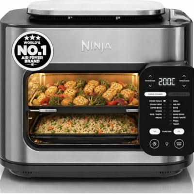 Screenshot 2026-07-04 at 1.07.47 AM Ninja Combi 14-in-1 Multi-Cooker Air Fryer Oven (12.5L) – HyperSteam & Air Fry Technology, Cooks 3-Part Family Meals in 15 Mins, Healthy Oil-Free Cooking, Digital Display, Stainless Steel Cavity 4.6