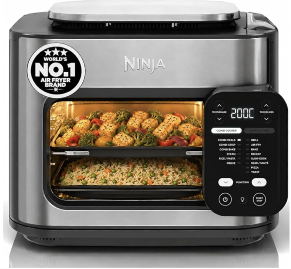 Screenshot 2026-07-04 at 1.07.47 AM Ninja Combi 14-in-1 Multi-Cooker Air Fryer Oven (12.5L) – HyperSteam & Air Fry Technology, Cooks 3-Part Family Meals in 15 Mins, Healthy Oil-Free Cooking, Digital Display, Stainless Steel Cavity 4.6