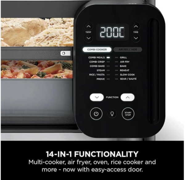 Screenshot 2026-07-04 at 1.08.01 AM Ninja Combi 14-in-1 Multi-Cooker Air Fryer Oven (12.5L) – HyperSteam & Air Fry Technology, Cooks 3-Part Family Meals in 15 Mins, Healthy Oil-Free Cooking, Digital Display, Stainless Steel Cavity 4.6