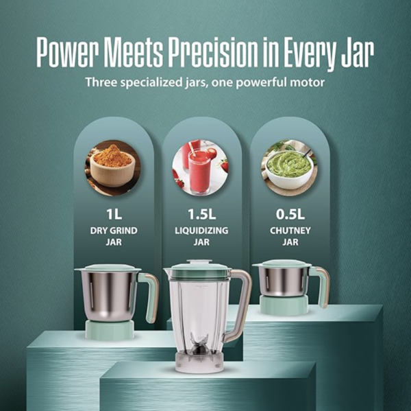 Bajaj 500 Watt GX-1 Mixer Grinder with 3 Jars