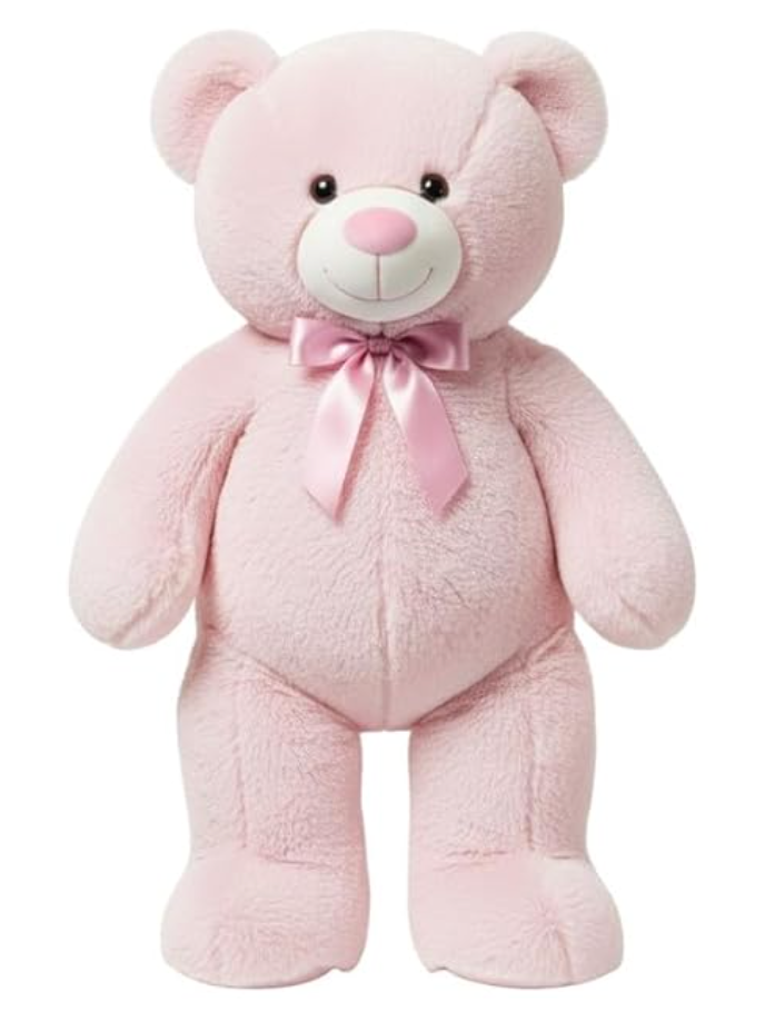 5 Feet Cream Giant Teddy Bear Soft, Plush, and Cuddly Stuffed Animal for Kids, Birthdays, Anniversaries, Valentine's Day, and Special Occasions Large Huggable