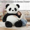 MOSU Extra Large 6 Feet Panda Teddy Bear Black White Plush Soft Toy for Couples, Girlfriend & Wife on Valentine’s Day